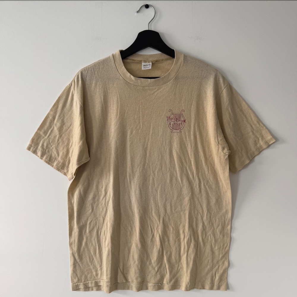 Vintage Sportswear Tan Single Stitch Third Avenue Consort T-Shirt XL USA Made